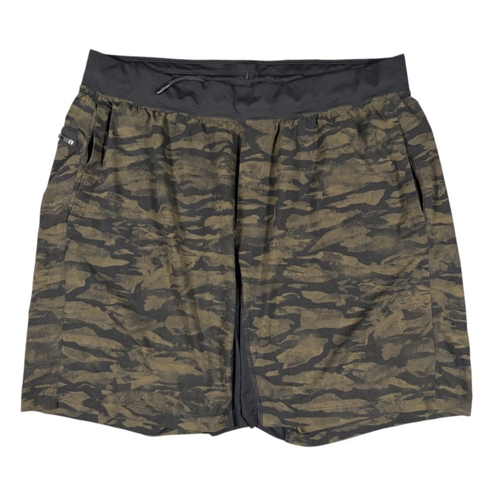 Lululemon T.H.E. Shorts Mens XXL Olive Unlined 9" Athletic Gym Training Camo
